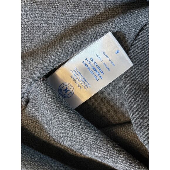 Hurley men's long sleeve button-up flannel shirt marled gray size Small - Picture 8 of 9